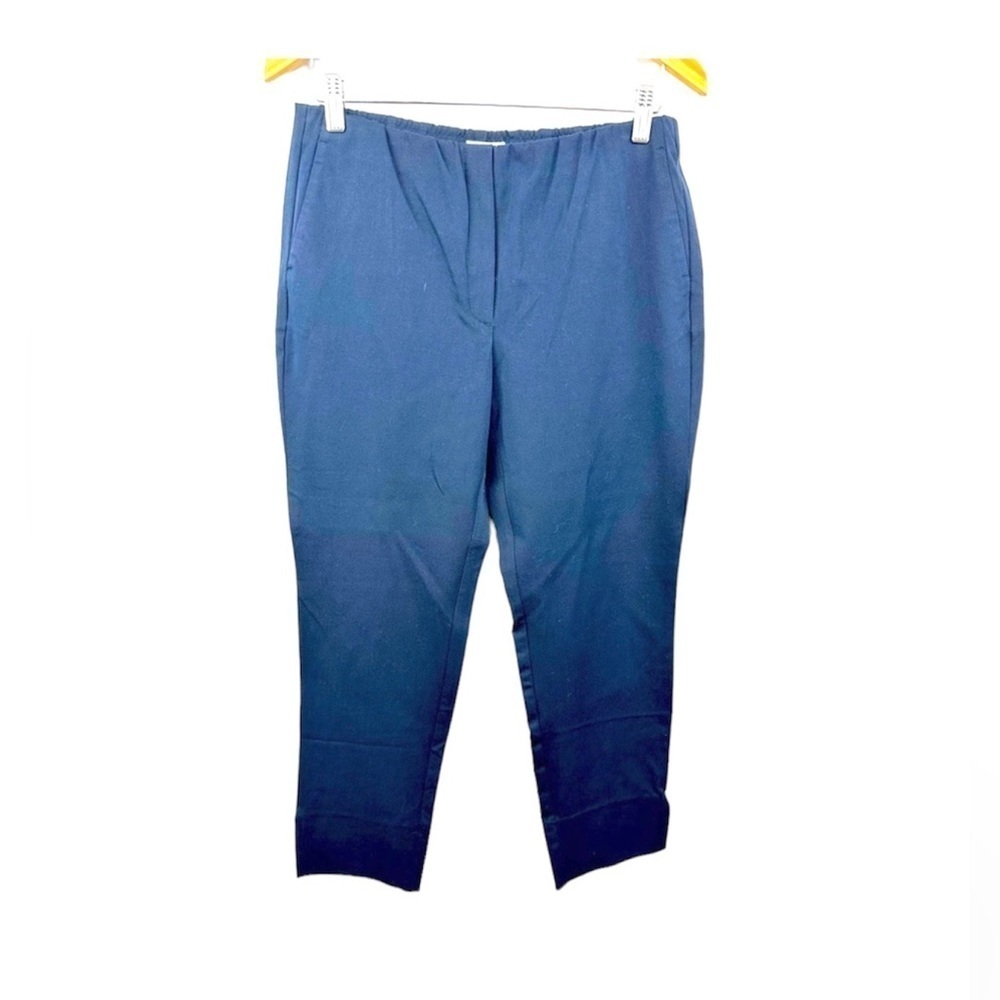 J. Jill Premium Bi-Stretch Pull On Crop Pants in Navy Blue Size 8 NWT